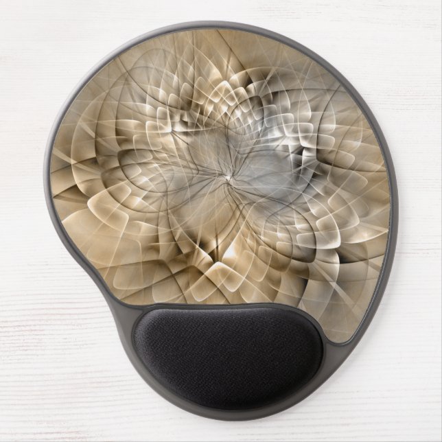 Earth Tones Abstract Modern Fractal Art Texture Gel Mouse Pad (Front)