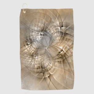 Earth Tones Abstract Modern Fractal Art Texture Golf Towel