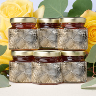 Earth Tones Abstract Modern Fractal Art Texture Honey Jar Favors