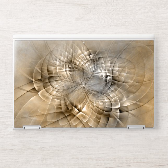Earth Tones Abstract Modern Fractal Art Texture HP Laptop Skin (Front)