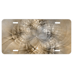 Earth Tones Abstract Modern Fractal Art Texture License Plate