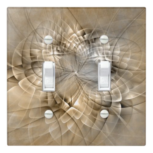 Earth Tones Abstract Modern Fractal Art Texture Light Switch Cover