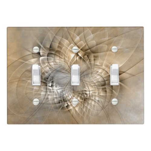 Earth Tones Abstract Modern Fractal Art Texture Light Switch Cover