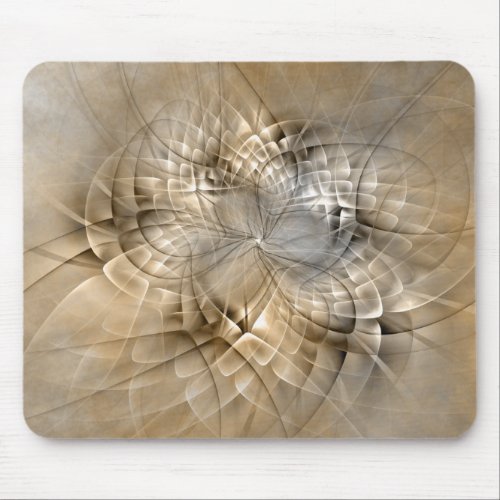 Earth Tones Abstract Modern Fractal Art Texture Mouse Pad