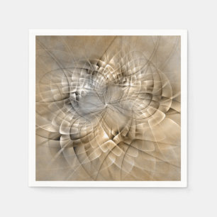 Earth Tones Abstract Modern Fractal Art Texture Napkins