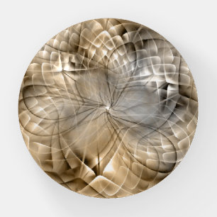 Earth Tones Abstract Modern Fractal Art Texture Paperweight
