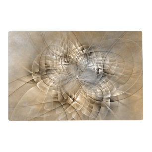 Earth Tones Abstract Modern Fractal Art Texture Placemat
