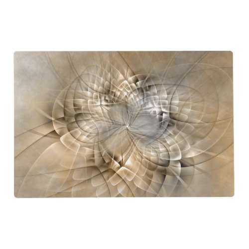 Earth Tones Abstract Modern Fractal Art Texture Placemat