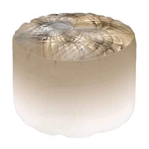 Earth Tones Abstract Modern Fractal Art Texture Pouf