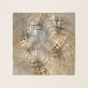 Earth Tones Abstract Modern Fractal Art Texture Scarf