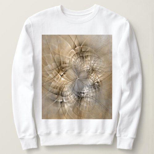 Earth Tones Abstract Modern Fractal Art Texture Sweatshirt