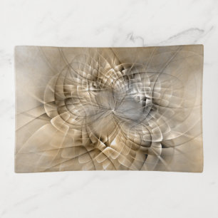 Earth Tones Abstract Modern Fractal Art Texture Trinket Tray