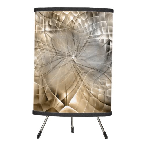 Earth Tones Abstract Modern Fractal Art Texture Tripod Lamp