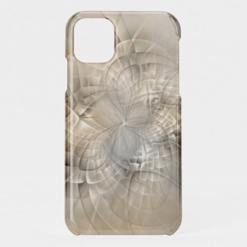 Earth Tones Abstract Modern Fractal Art Texture iPhone 11 Case