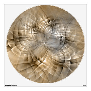 Earth Tones Abstract Modern Fractal Art Texture Wall Decal