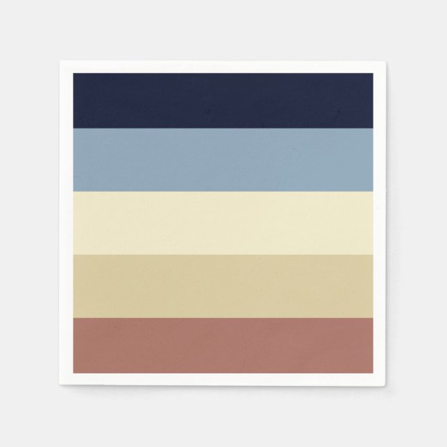 Earth Tones and Blues Napkins (Front)