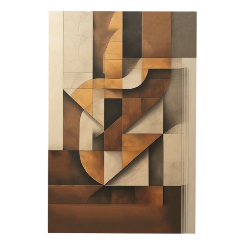 Earth Tones and Collage Wood Wall Art