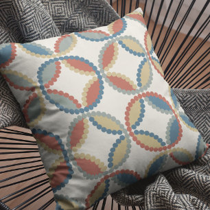 Earth Tones Autumn Colors Flower Circles Throw Pil Pillow