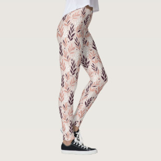 Earth Tones Botanical Print Leggings