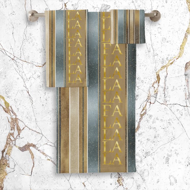 Earth Tones Christmas Fa La La Pattern#27 ID1009 Bath Towel Set (Creator Uploaded)