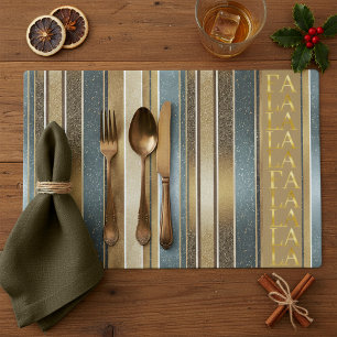 Earth Tones Christmas Fa La La Pattern#27 ID1009 Placemat