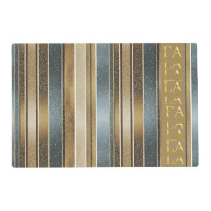 Earth Tones Christmas Fa La La Pattern#27 ID1009 Placemat