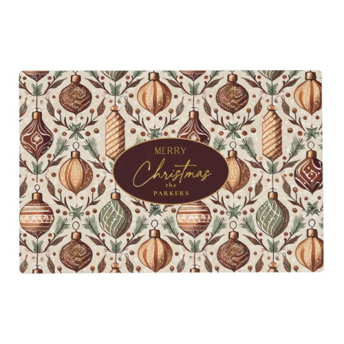 Earth Tones Christmas Pattern12 ID1009 Placemat