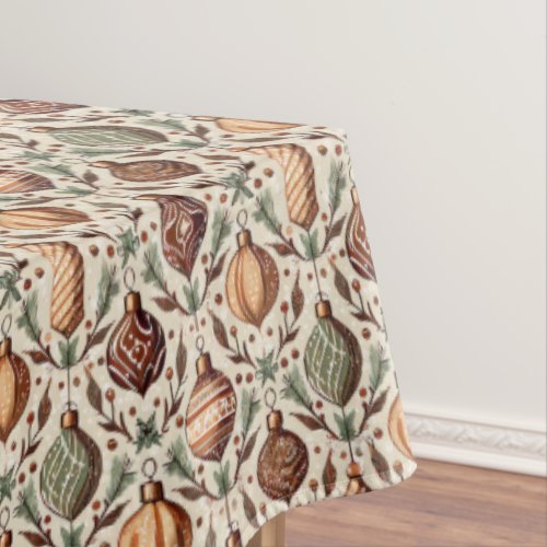 Earth Tones Christmas Pattern12 ID1009 Tablecloth