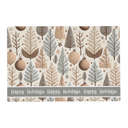 Earth Tones Christmas Pattern25 ID1009 Placemat