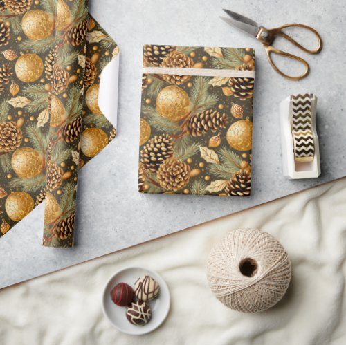 Earth Tones Christmas Pattern29 ID1009 Wrapping Paper