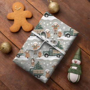Earth Tones Christmas Pattern#2 ID1009 Wrapping Paper