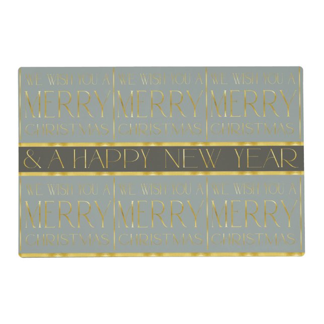 Earth Tones Christmas Pattern#35b ID1009 Placemat (Front)