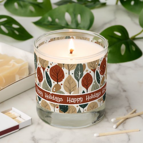 Earth Tones Christmas Pattern5 ID1009 Scented Candle