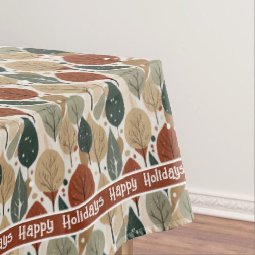 Earth Tones Christmas Pattern5 ID1009 Tablecloth