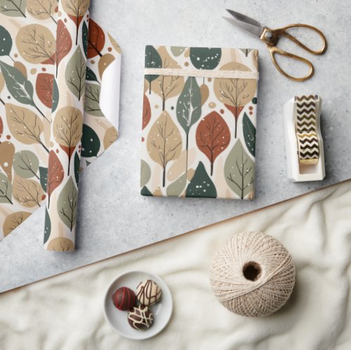 Earth Tones Christmas Pattern5 ID1009 Wrapping Paper