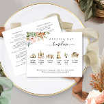 Earth Tones Floral Wedding Timeline and Program<br><div class="desc">Gorgeous watercolor wedding timeline with program on the back sure to impress your guests! Elegant hand written calligraphy detail. Delicate watercolor floral in a beautiful blend of dusty rose, blush, beige, terracotta, rust, orange, green and a hint of blue tones. Fine artistry watercolor timeline images in golden hues and coordinating...</div>