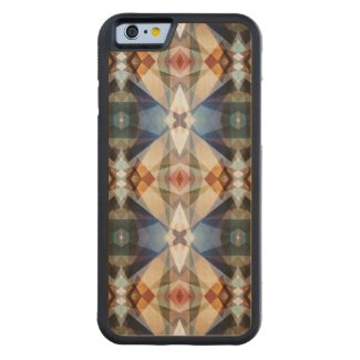 Earth Tones Geometric Abstract Pattern Carved® Maple iPhone 6 Bumper