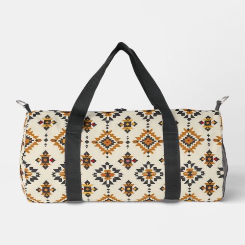 Earth Tones Geometric Pattern Monogram Duffel Bag