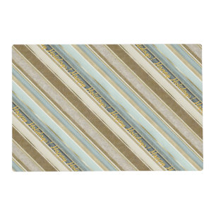 Earth Tones Gold Christmas Pattern#28 ID1009 Placemat