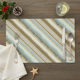 Earth Tones Gold Christmas Pattern#28 ID1009 Placemat