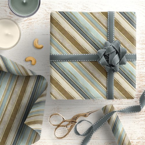 Earth Tones Gold Christmas Pattern28 ID1009 Wrapping Paper