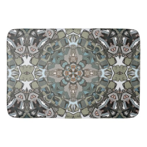 Earth Tones Pattern Bath Mat