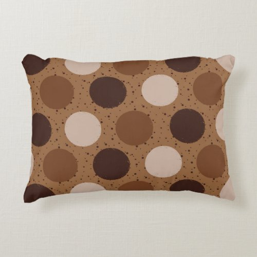 Earth tones polka dots accent pillow