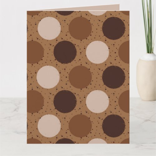 Earth tones polka dots card