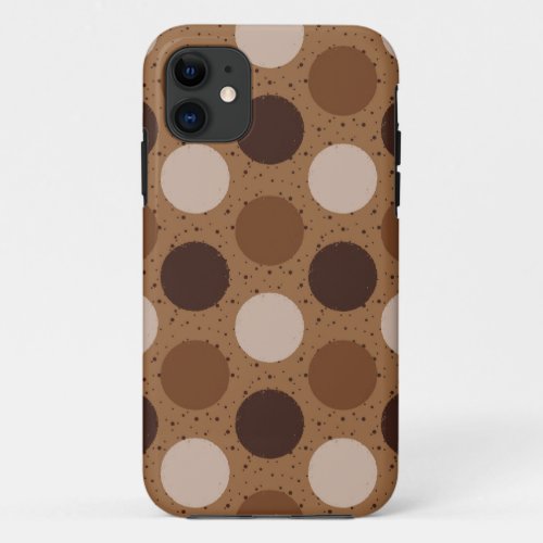 Earth tones polka dots iPhone 11 case