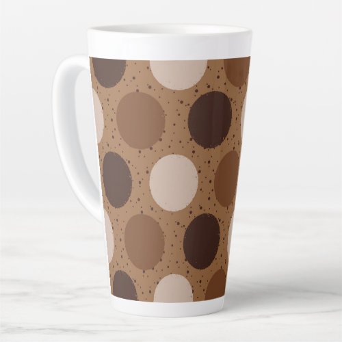 Earth tones polka dots  latte mug