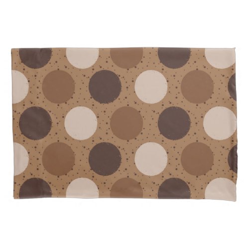 Earth tones polka dots  pillow case