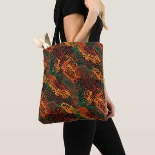 Earth Tones Safari Animal Print Tote Bag