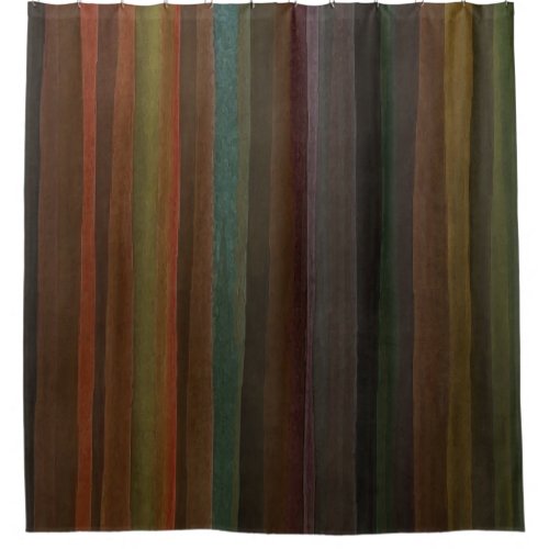 Earth Tones Stripe Shower Curtain