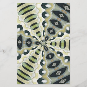 Earth Tones Symmetrical Kaleidoscope Stationery